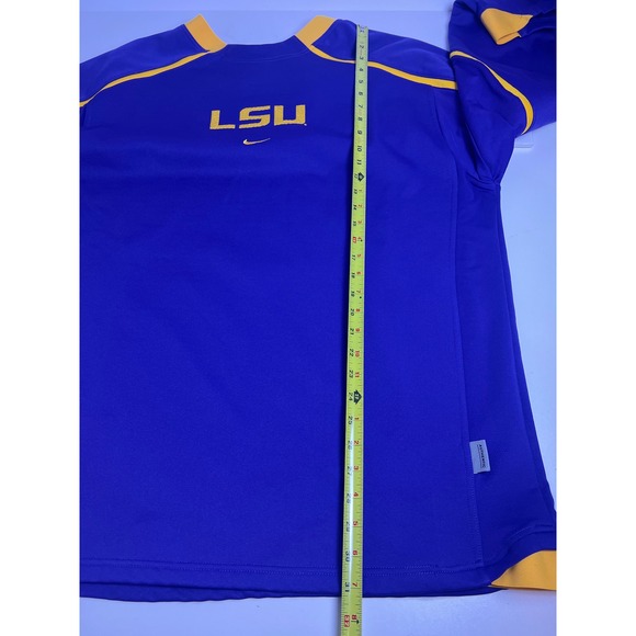 Nike‎ LSU Tigers Long Sleeve Shirt Purple Yellow Mens XL Capitol One Bowl - Picture 7 of 11
